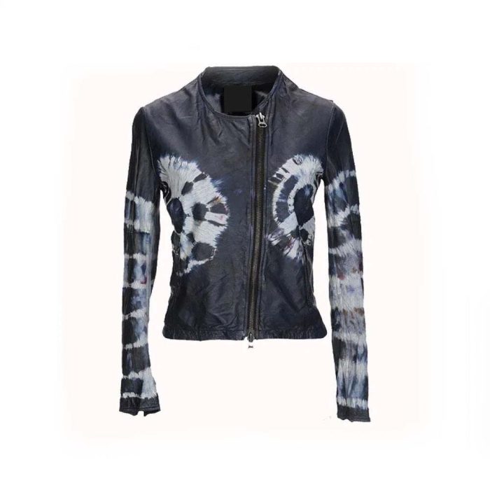 Women Printed Leather Jacket jacket ricos sports ricossports