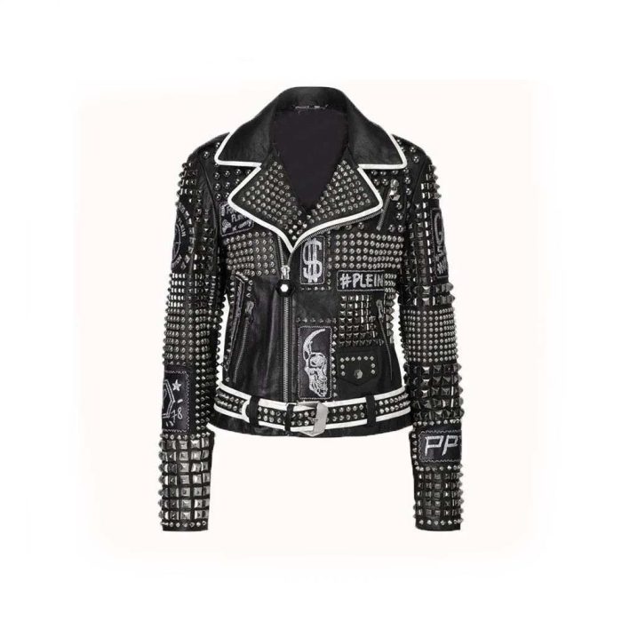 leather punk style jacket ricos sports ricossports