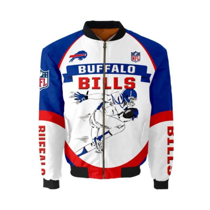 Buffalo Bills Super Bowl Champions Running Man Bomber Jacket ricossports.com