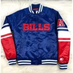 Barde NFL Buffalo Bills Satin Varsity Bomber Jacket ricossports.com