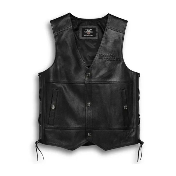 leather -jacket- harley-davidson -leather-vest