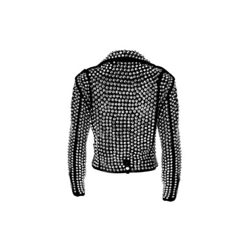 handmade-women's-punk-black-studded-leather-jacket-by- Ricossports.com