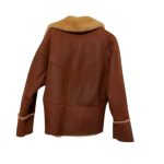 Brittney Classic Brown Soft Shearling Leather Jacket ricossports.com