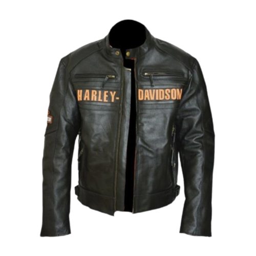 jacket leather jacket harley davidson cowleather