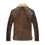 Aquaman Justice League Brown Leather Fur Jacket ricossports.com