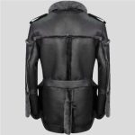 Ultimate Men's Black Shearling Sheepskin Leather Coat by ricossports.com