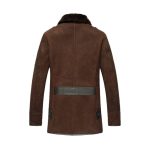 Stylish Winter Men’s Brown Shearling Leather Coat Outerwear By ricossports.com